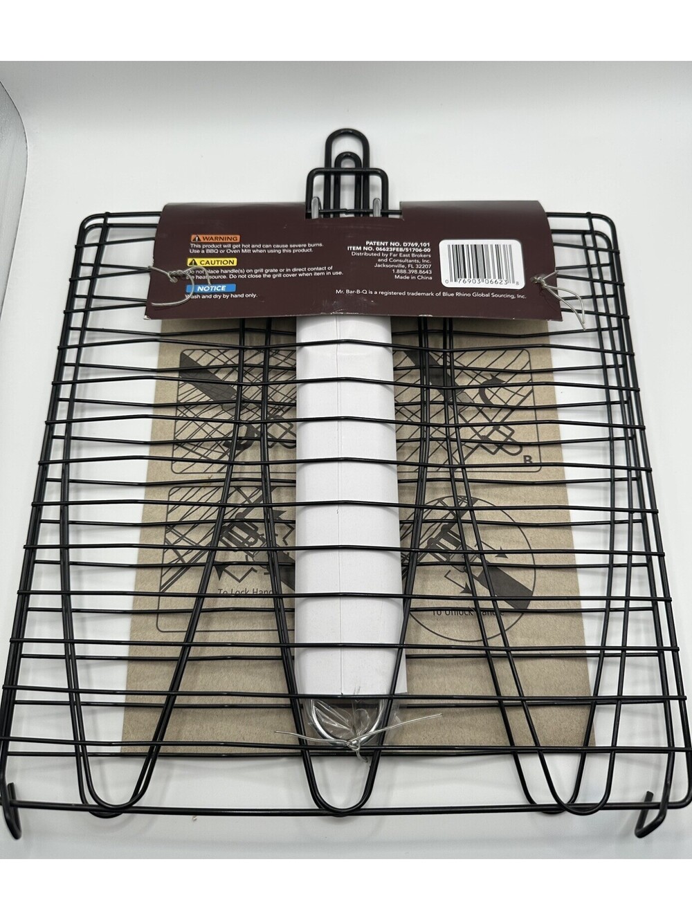 Mr. Bar-B-Q 06623FEB Non-Stick Triple Fish Basket ( NEW )